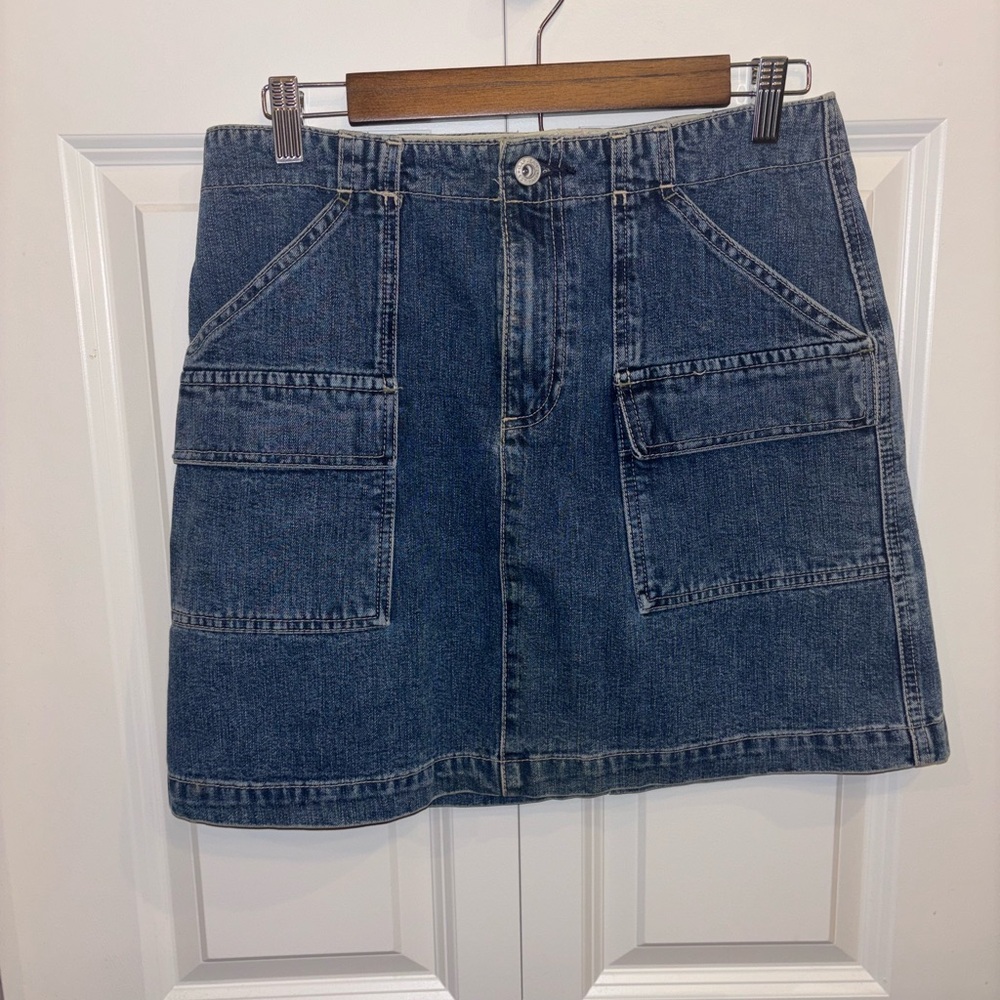 GAP Denim Mini Cargo Style Skirt